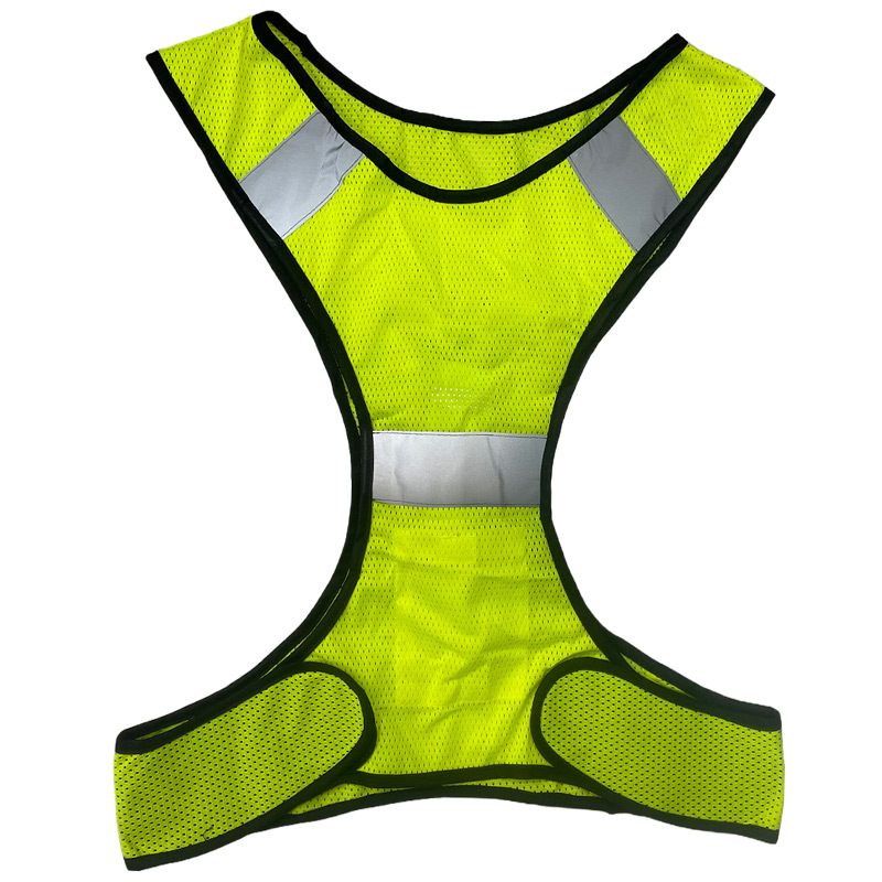 Outdoor sports vest with led light lime front